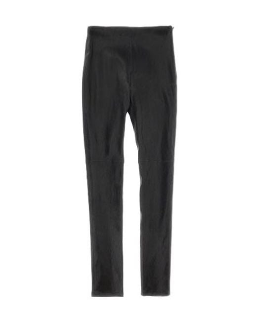 Ann Demeulemeester Black Florence Leather Leggings