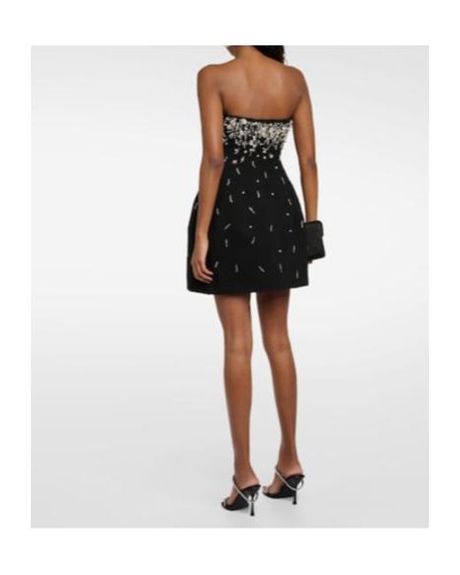 Jonathan Simkhai Black Arta Embellished Bustier Minidress