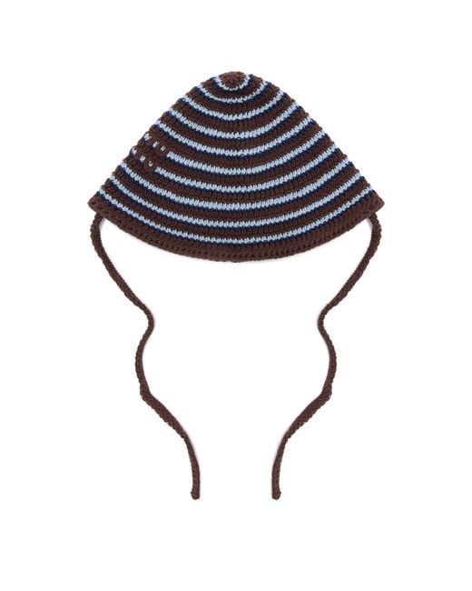 Miu Miu Blue Crochet Bucket Hat