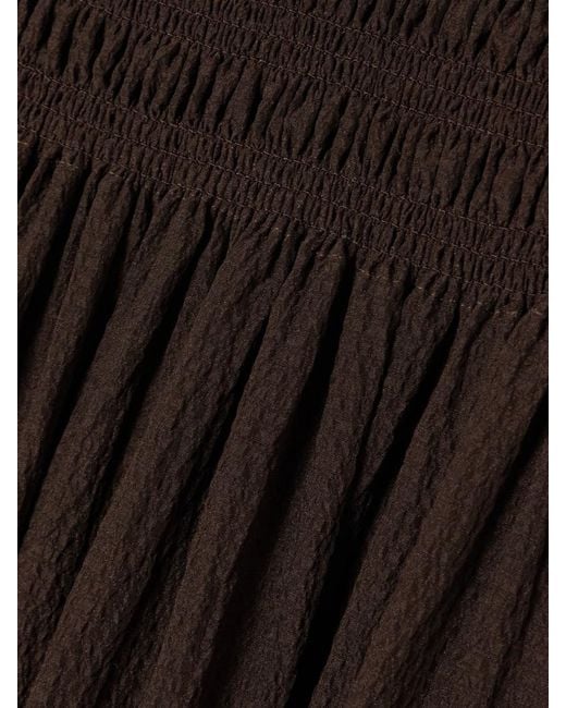 Joseph Brown Folia Shirred Tiered Seersucker Maxi Skirt