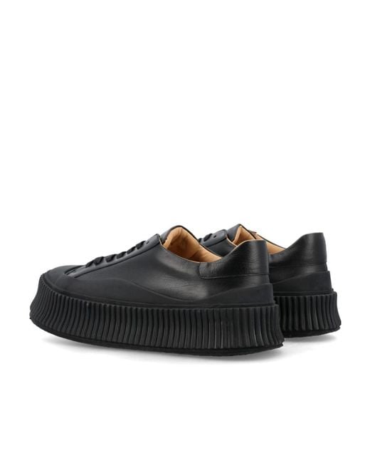Jil Sander Black Round-Toe Low-Top Sneakers for men