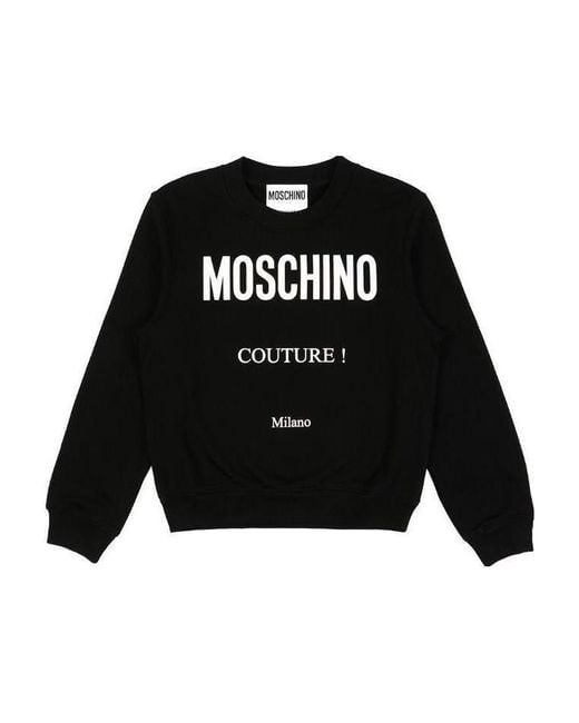 Moschino Black Logo Printed Sweater