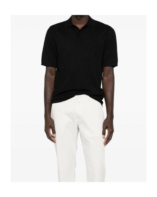 Samsøe & Samsøe Black Buttoned Polo Shirt for men