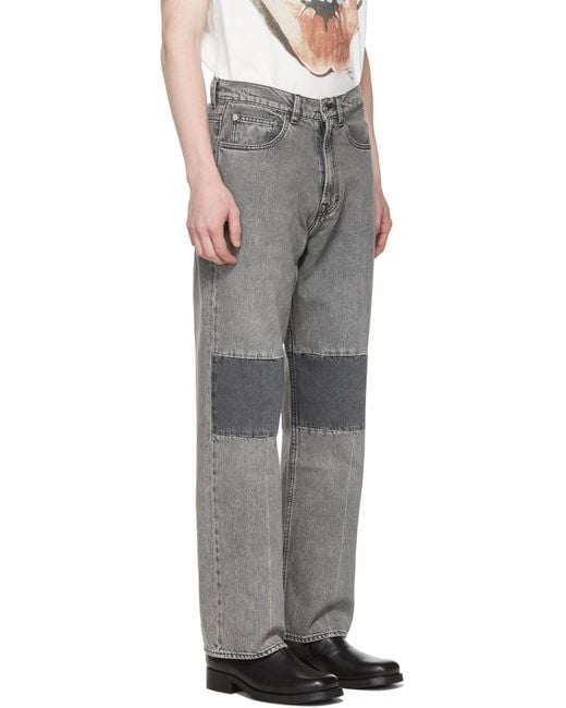 Our Legacy Black High Waist Straight-Leg Jeans for men