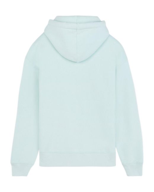 Maison Kitsuné Blue Maison Kitsuné Bold Fox Head Patch Drawstring Hoodie