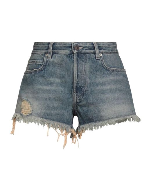 Balenciaga Blue Dark Denim Shorts