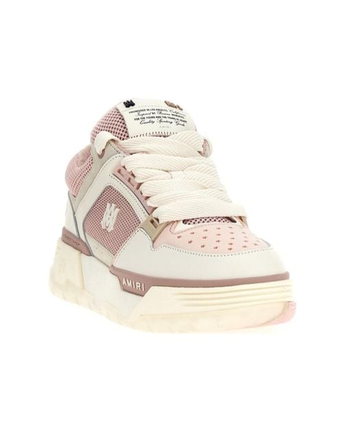 Amiri Pink Ma-1 Panelled Chunky Lace-Up Sneakers