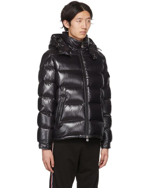 Moncler Black Maya Hooded Jacket for men