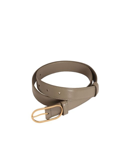 Dolce & Gabbana White Leather Belt