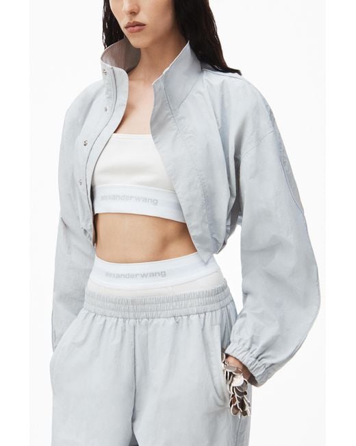 Alexander Wang Gray Bolero Track Jacket