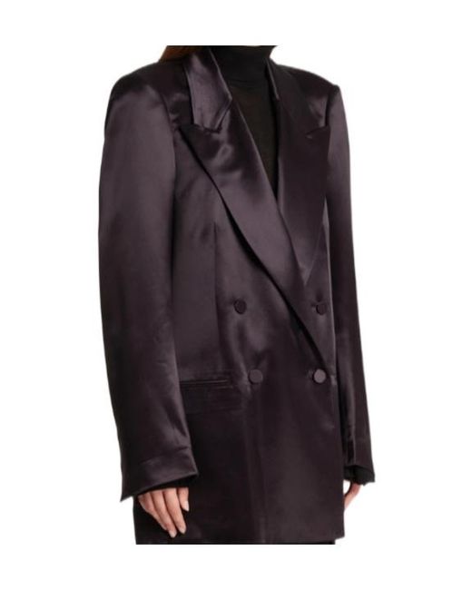Dries Van Noten Black Double-Breasted Blazer