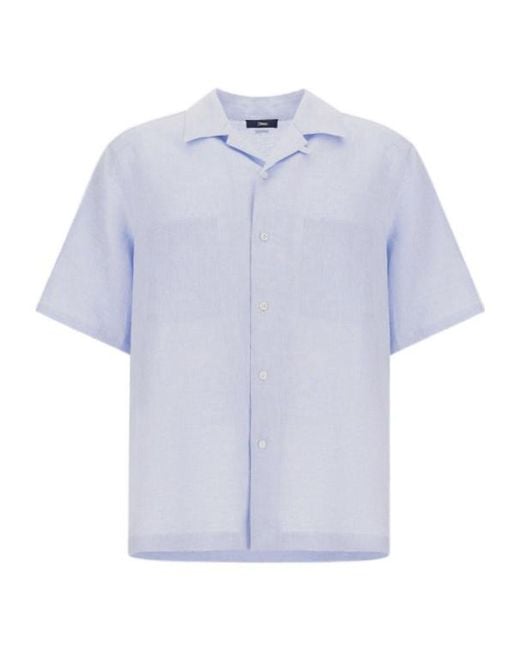 Herno Blue Short-Sleeved Shirt for men