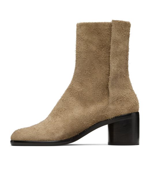 Maison Margiela Brown Tabi Toe Block Heel Boots for men