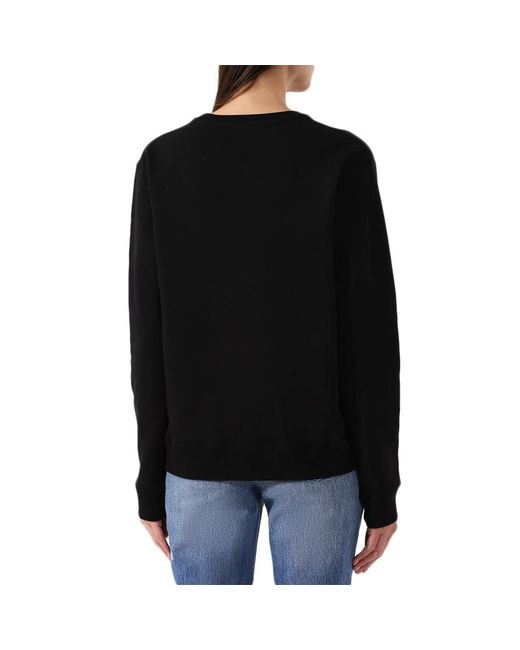 MSGM Black Printed Logo Sweater