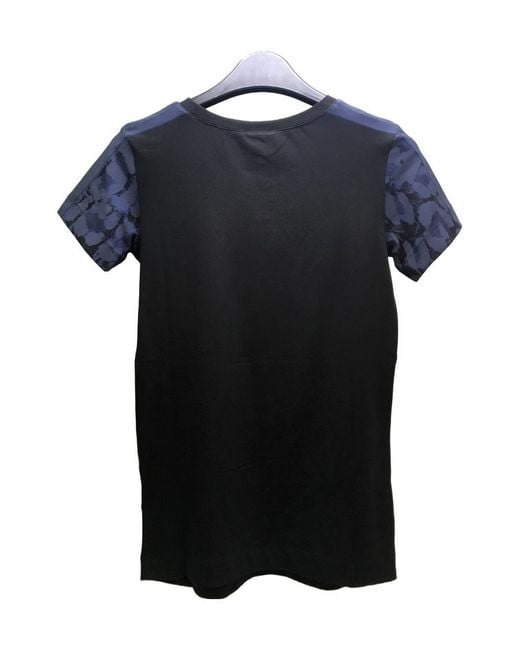 Just Cavalli Blue Logo T-Shirt With Round Neck