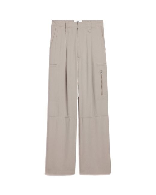 AMI Gray Ami Wide-Leg Pants for men
