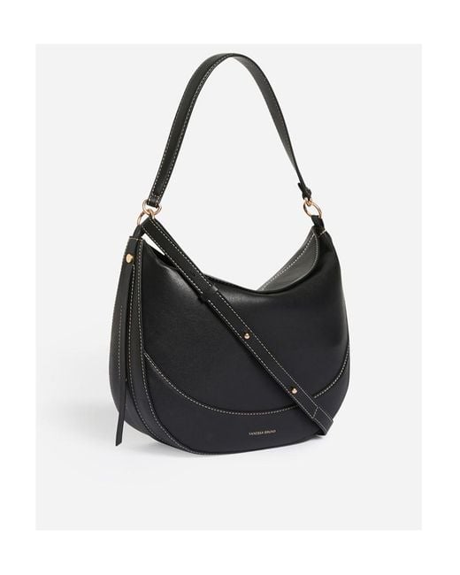Vanessa Bruno Black Large Top Handle Curved Shoulder Bag