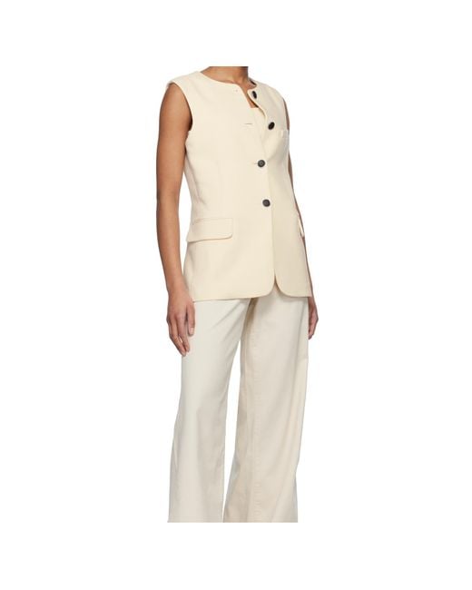 Rag & Bone Natural Button Vest