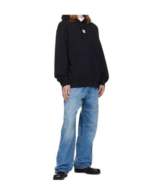 Balmain Black Long-Sleeve Hooded Sweatshirt for men