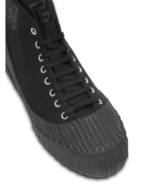 Balmain Black Canvas Riff Sneakers for men