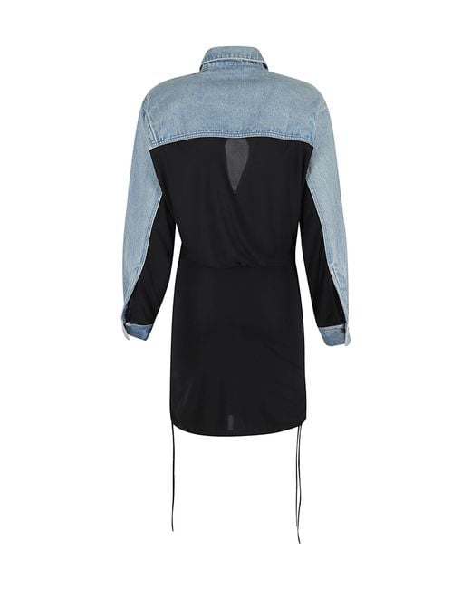Christopher Esber Blue Drape Detail Dress