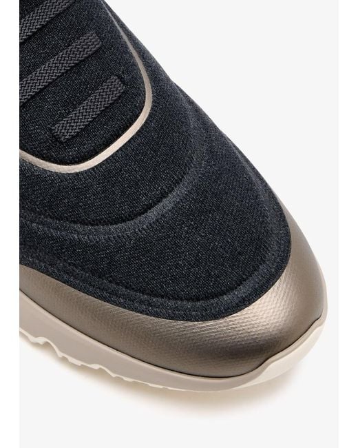Brunello Cucinelli Black Round Toe Sneakers for men