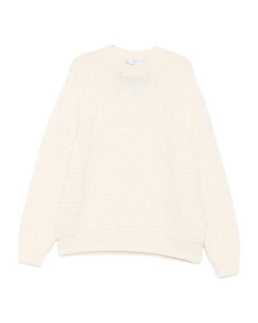 Off-White c/o Virgil Abloh Men's Natural Textured Knit Sweater