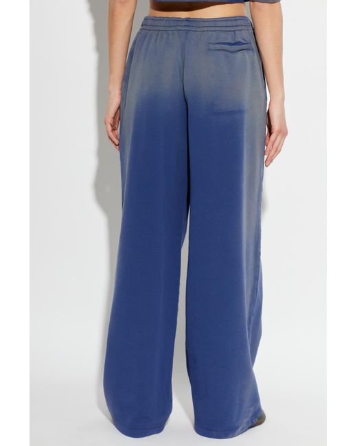 Moschino Blue Gradient Wide-Leg Sweatpants