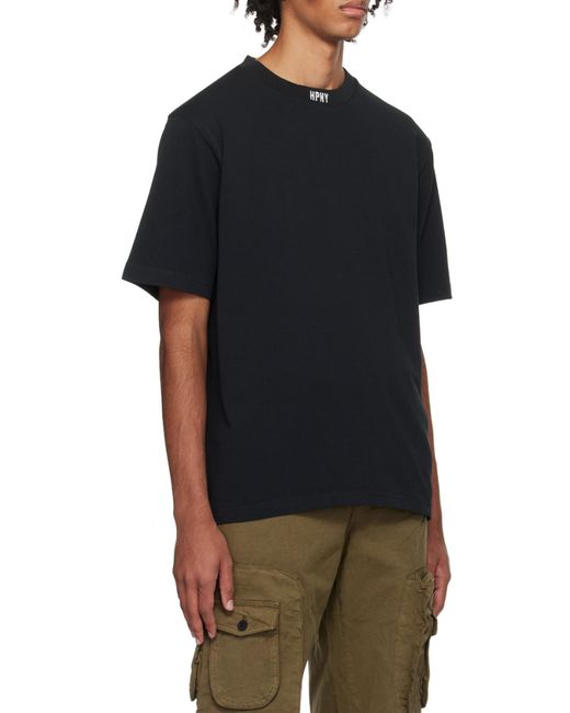 Heron Preston Blue Logo Embroidered Crewneck T-Shirt for men