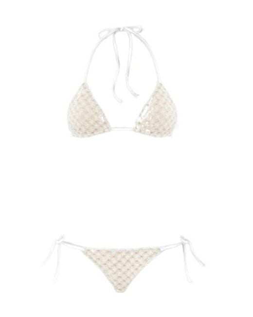 Missoni White Triangle Bikini