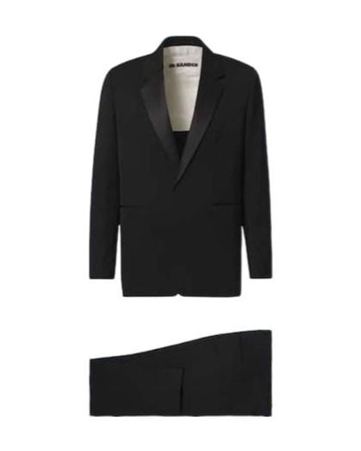 Jil Sander Black Satin-Trimmed Wool Blazer for men