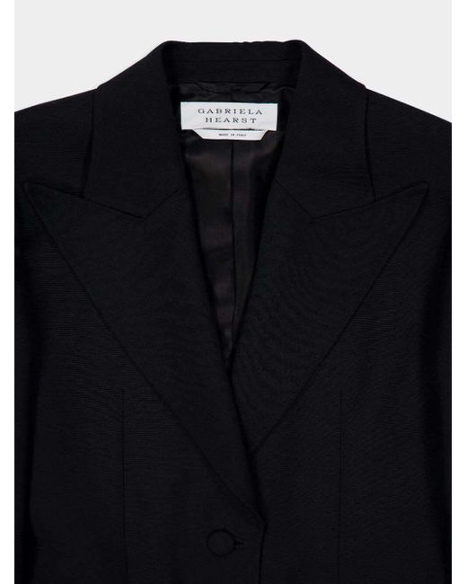Gabriela Hearst Black Single-Button Wool Blazer