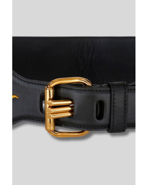 Etro White Embroidered Leather Belt