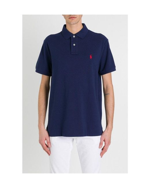 Polo Ralph Lauren Blue Logo Polo Shirt for men