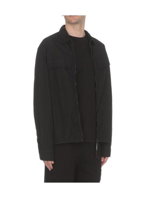 C P Company Black Logo Patch Crewneck Sweatshirt for men