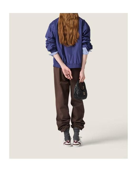 Miu Miu Brown Elasticated-Waistband Pants