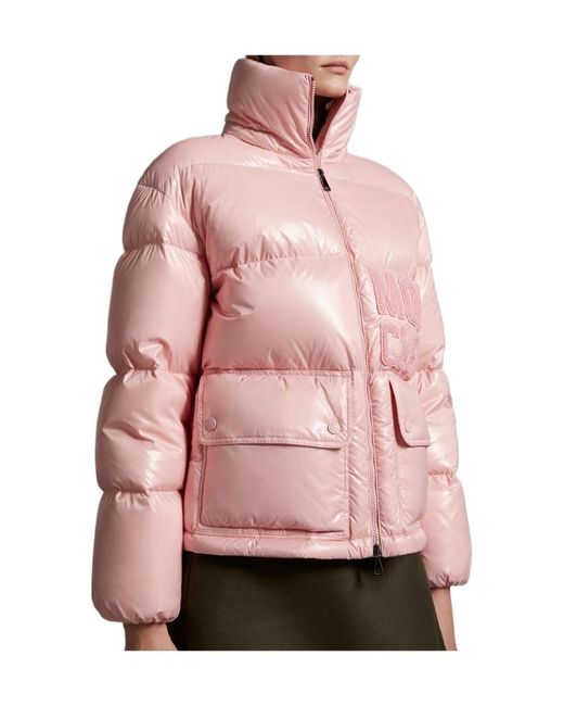 Moncler Pink Abbaye Short Down Jacket