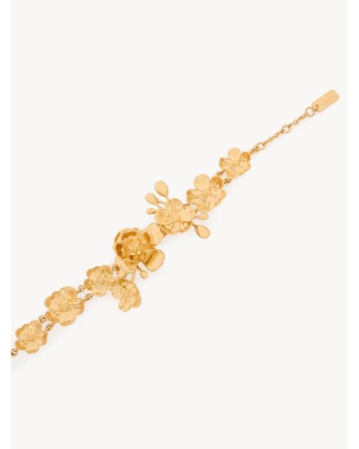 Chloé Metallic Chloé Bouquet Articulated Bracelet