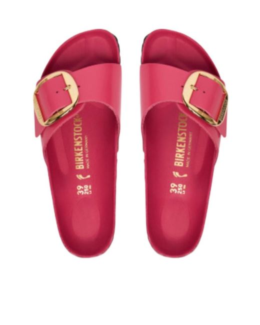 Birkenstock Pink Madrid Big Buckle Flat Sandals