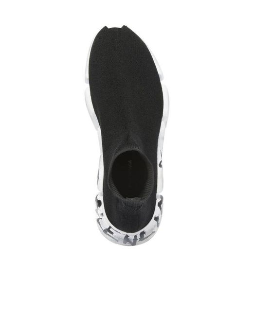 Balenciaga Black Speed 2.0 Sole-Printed Sock Sneakers for men