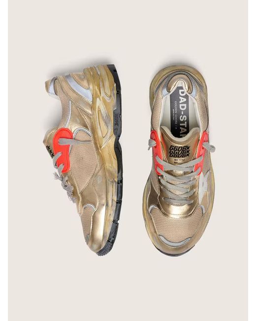 Golden Goose Deluxe Brand Pink Running Dad Lace-Up Sneakers for men