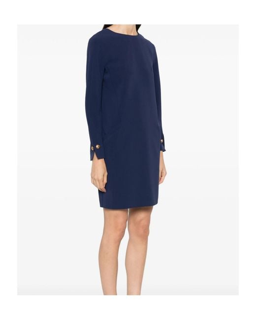 Max Mara Blue Long Sleeve Dress