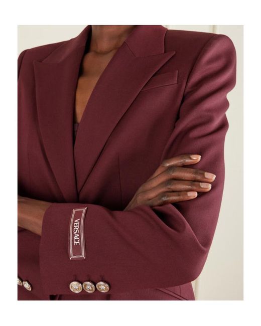 Versace Purple Single-Breasted Blazer