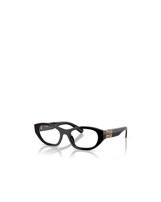 Miu Miu White Eyewear Oval-Frame Glasses