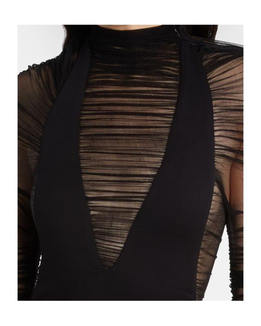 Christopher Esber Black Semi-Transparent Design Dress