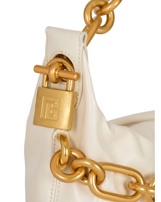 Balmain Natural Sync Medium Calfskin Bag