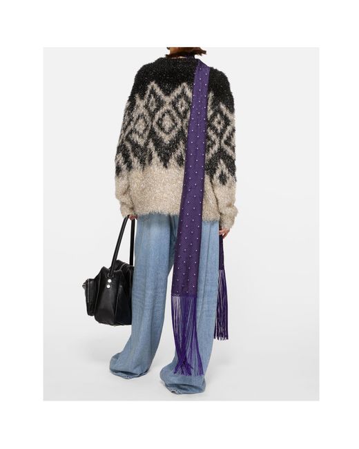 Acne Multicolor Geometric-Pattern Sweater