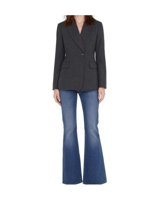 Liu Jo Blue Long-Sleeved Suit Jacket