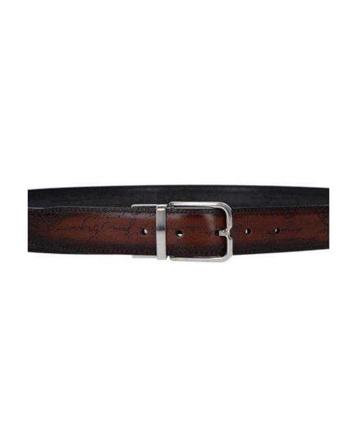 Berluti Multicolor Scritto Double-Sided Belt for men