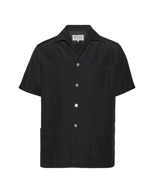 Maison Margiela Black Short-Sleeve Shirt for men